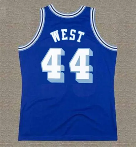 JERRY WEST Los Angeles Lakers 1960’s Throwback NBA Basketball Jersey 
