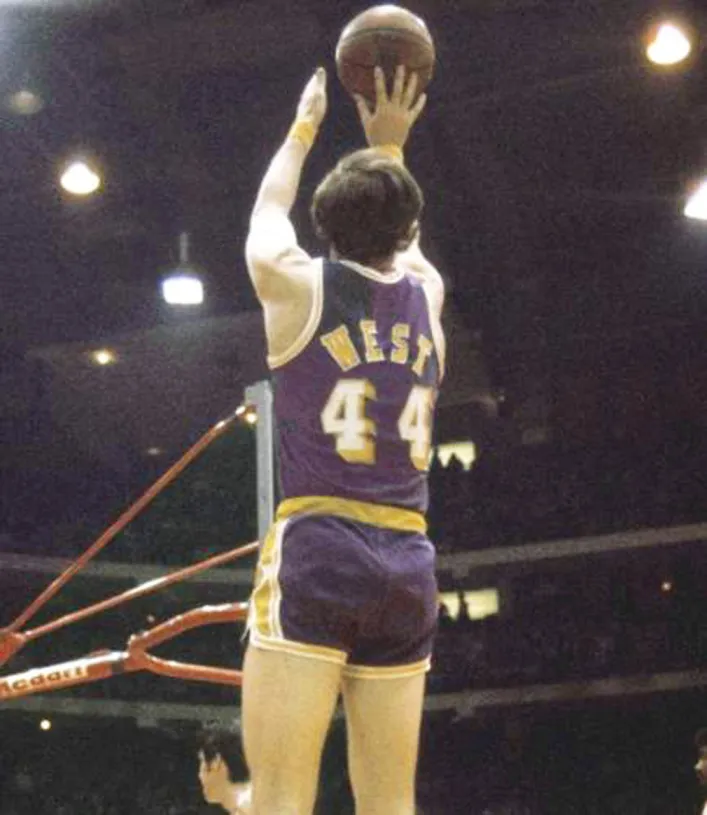 JERRY WEST Los Angeles Lakers 1973 Away Throwback NBA Basketball Jersey 