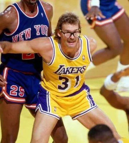 KURT RAMBIS Los Angeles Lakers 1987 Home Throwback NBA Basketball Jersey 