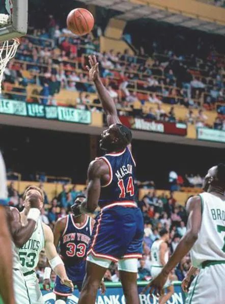 ANTHONY MASON New York Knicks 1992 Throwback NBA Basketball Jersey 