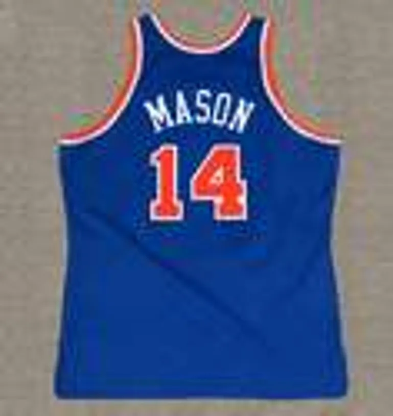 ANTHONY MASON New York Knicks 1992 Throwback NBA Basketball Jersey 