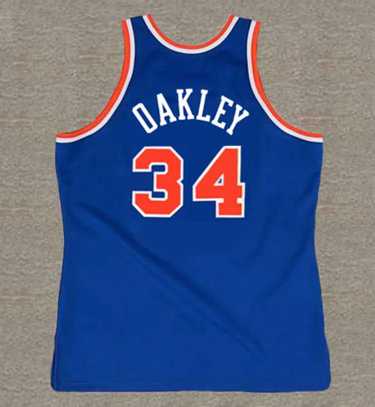 CHARLES OAKLEY New York Knicks 1993 Throwback NBA Basketball Jersey 