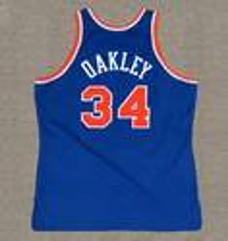 CHARLES OAKLEY New York Knicks 1993 Throwback NBA Basketball Jersey 