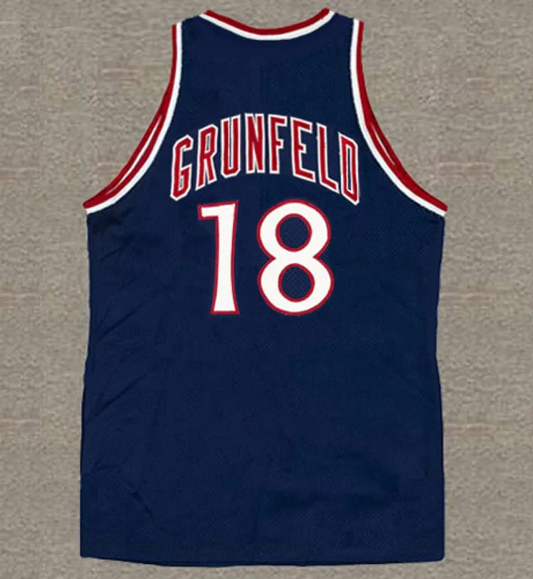 ERNIE GRUNFELD New York Knicks 1981 Throwback NBA Basketball Jersey 