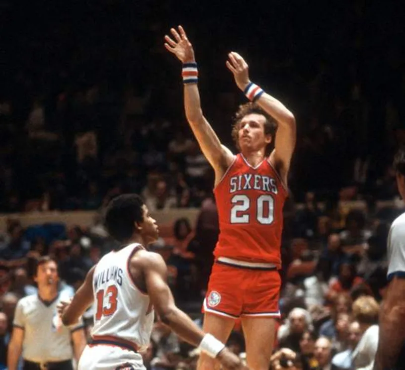 DOUG COLLINS Philadelphia 76ers 1980 Throwback NBA Basketball Jersey 