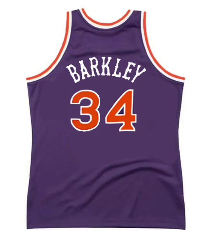 CHARLES BARKLEY Phoenix Suns 1992 Away Throwback NBA Basketball Jersey 