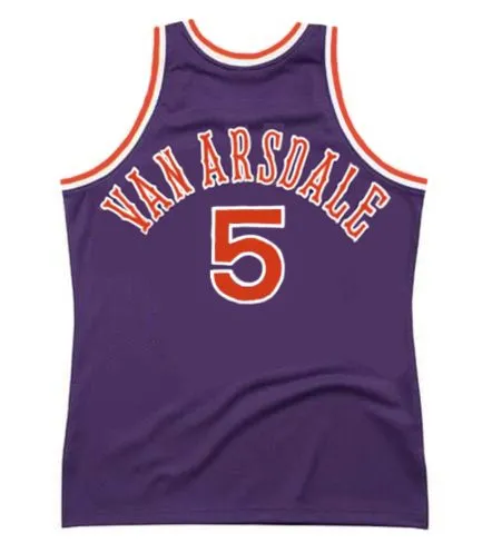 DICK VAN ARSDALE Phoenix Suns 1976 Away Throwback NBA Basketball Jersey 