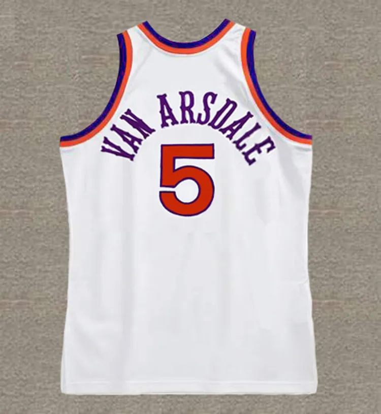 DICK VAN ARSDALE Phoenix Suns 1976 Home Throwback NBA Basketball Jersey 
