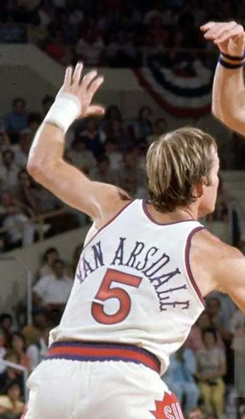 DICK VAN ARSDALE Phoenix Suns 1976 Home Throwback NBA Basketball Jersey 