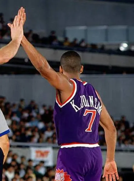 KEVIN JOHNSON Phoenix Suns 1992 Away Throwback NBA Basketball Jersey 