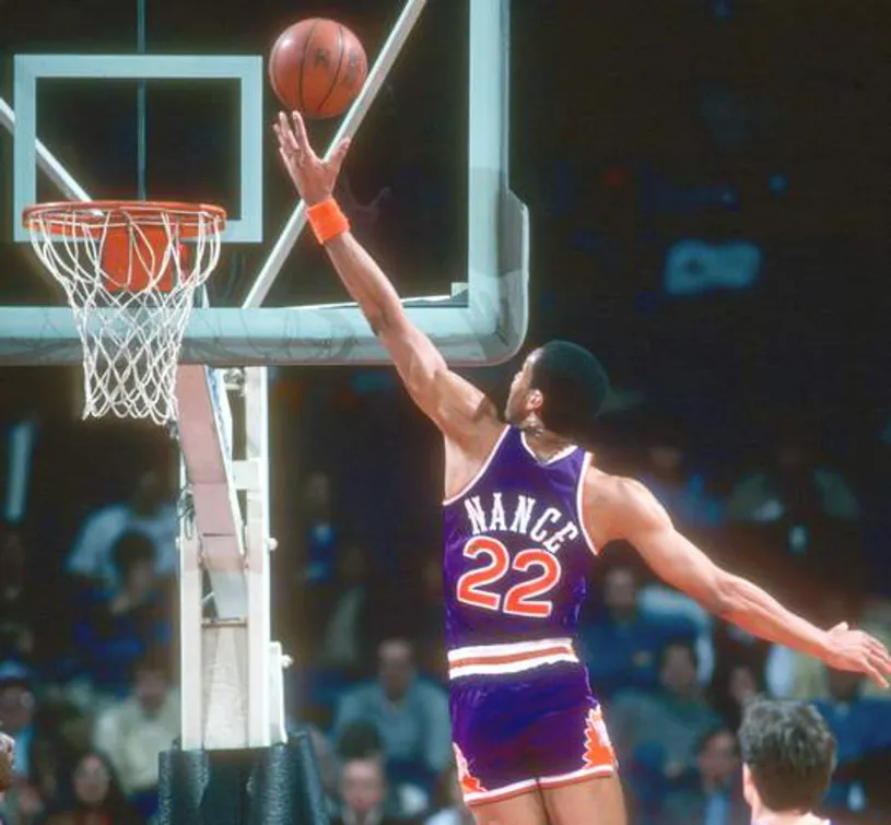 LARRY NANCE Phoenix Suns 1986 Away Throwback NBA Basketball Jersey 