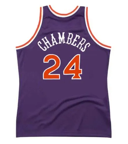 TOM CHAMBERS Phoenix Suns 1990 Away Throwback NBA Basketball Jersey 