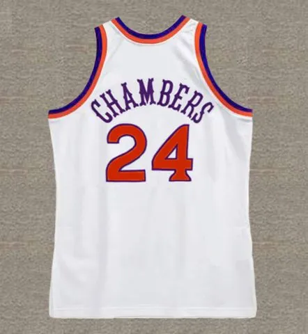 TOM CHAMBERS Phoenix Suns 1990 Home Throwback NBA Basketball Jersey 