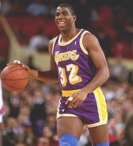 MAGIC JOHNSON Los Angeles Lakers 1987 Away Throwback NBA Basketball Jersey 