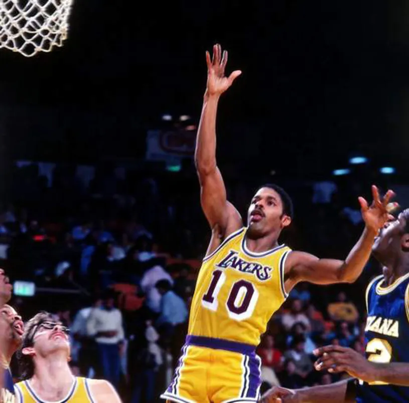 NORM NIXON Los Angeles Lakers 1983 Home Throwback NBA Basketball Jersey 