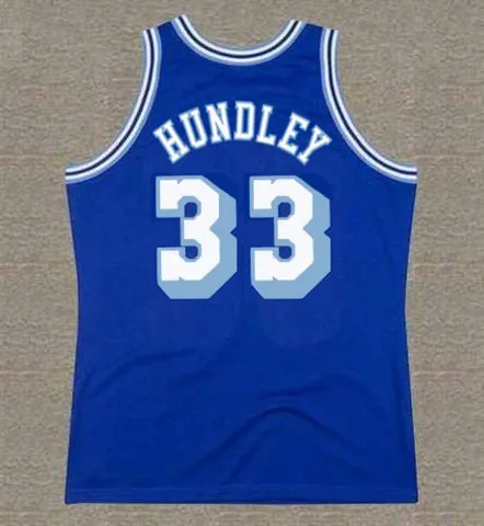 ROD HUNDLEY Los Angeles Lakers 1960’s Throwback NBA Basketball Jersey 