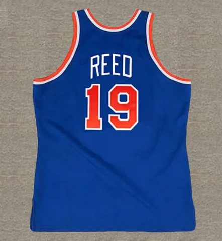 WILLIS REED New York Knicks 1973 Away Throwback NBA Basketball Jersey 