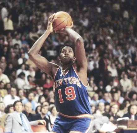 WILLIS REED New York Knicks 1973 Away Throwback NBA Basketball Jersey 