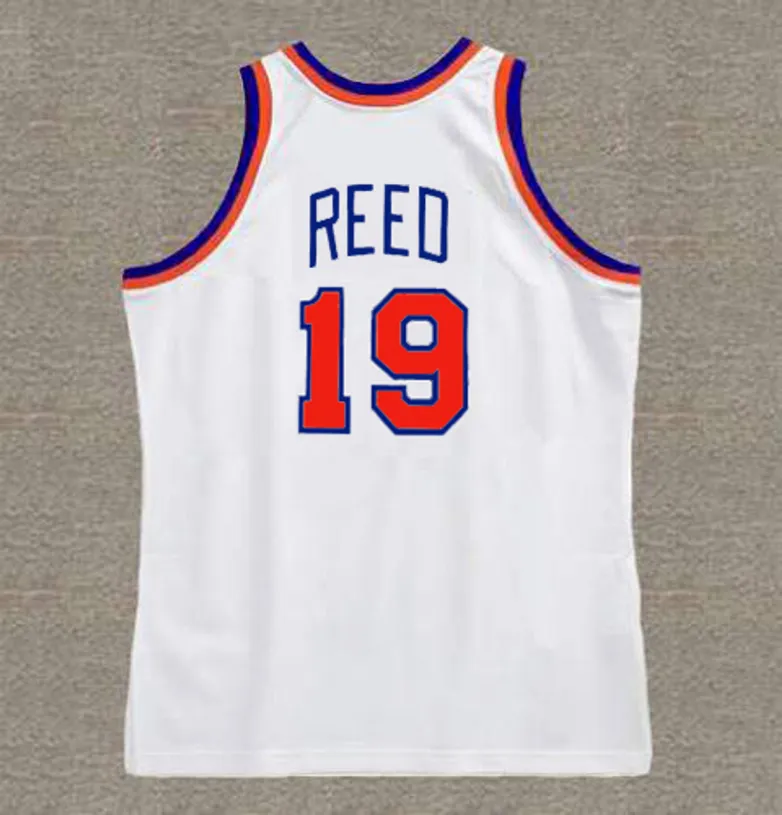 WILLIS REED New York Knicks 1973 Home Throwback NBA Basketball Jersey 
