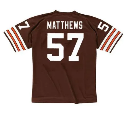 CLAY MATTHEWS Cleveland Browns 1980 Throwback NFL Football Jersey 