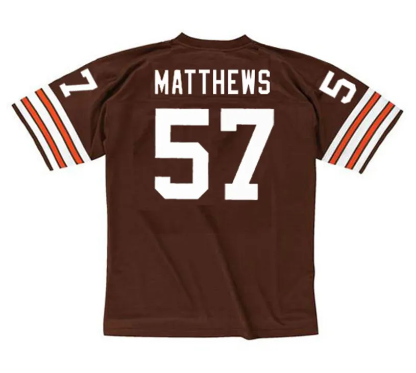 CLAY MATTHEWS Cleveland Browns 1980 Throwback NFL Football Jersey 