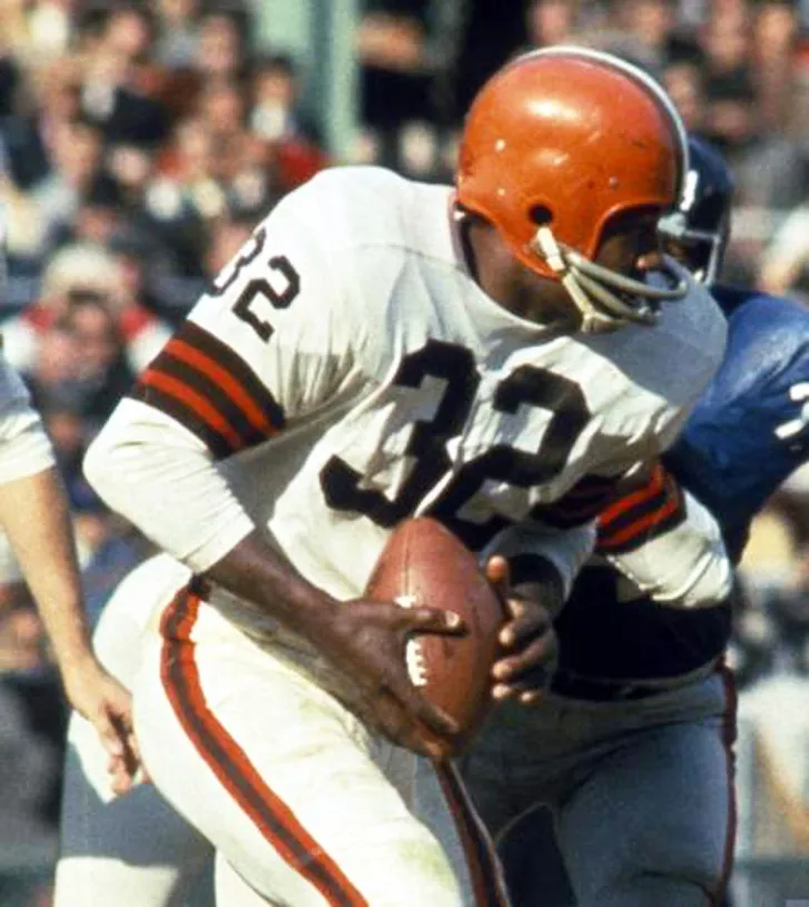 JIM BROWN Cleveland Browns 1960’s Away Throwback NFL Football Jersey 