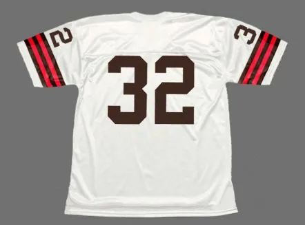 JIM BROWN Cleveland Browns 1960’s Away Throwback NFL Football Jersey 
