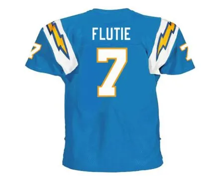 DOUG FLUTIE San Diego Chargers 2002 Home Throwback NFL Football Jersey 