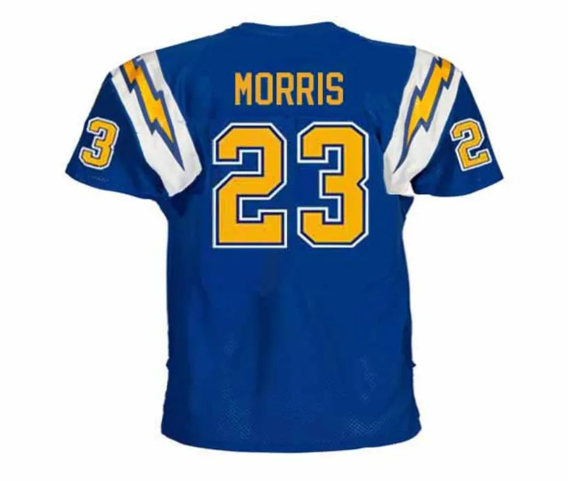 MERCURY MORRIS San Diego Chargers 1976 Throwback NFL Football Jersey 
