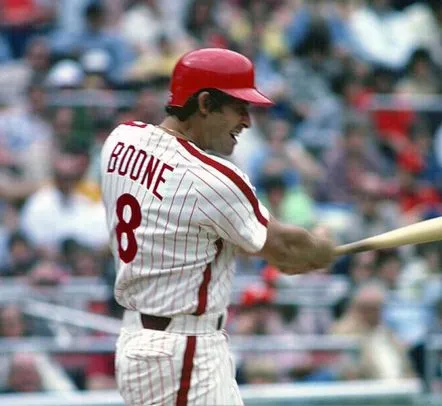 BOB BOONE Philadelphia Phillies 1980 Majestic Cooperstown Throwback Home Baseball Jersey 