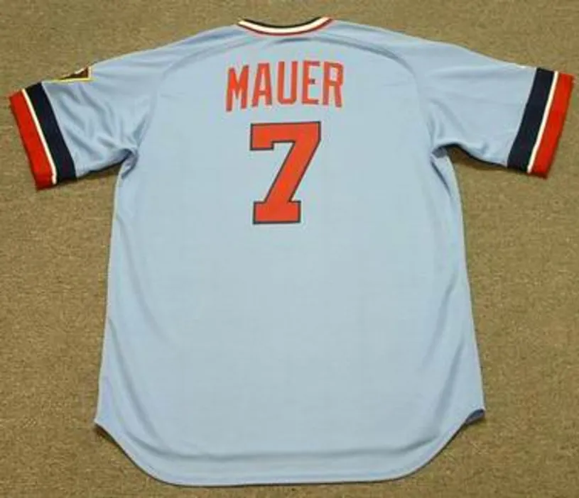 JOE MAUER Minnesota Twins Majestic Cooperstown Throwback Baseball Jersey 