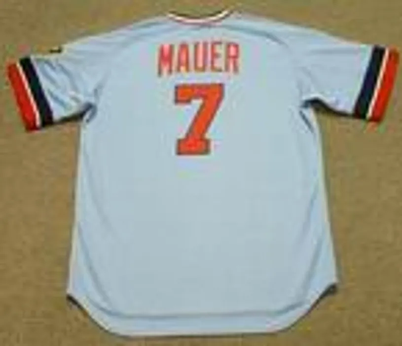 JOE MAUER Minnesota Twins Majestic Cooperstown Throwback Baseball Jersey 