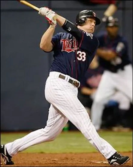 JUSTIN MORNEAU Minnesota Twins Majestic Cooperstown Throwback Baseball Jersey 