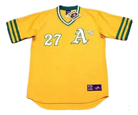 JIM “CATFISH” HUNTER Oakland Athletics 1972 Majestic Cooperstown Baseball Jersey 