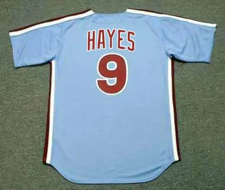 VON HAYES Philadelphia Phillies 1986 Away Majestic Throwback Baseball Jersey 