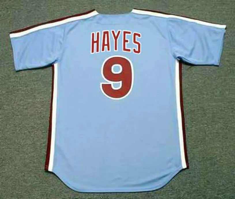 VON HAYES Philadelphia Phillies 1986 Away Majestic Throwback Baseball Jersey 