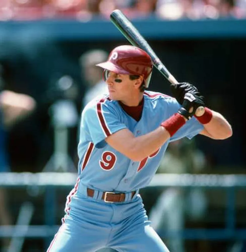 VON HAYES Philadelphia Phillies 1986 Away Majestic Throwback Baseball Jersey 