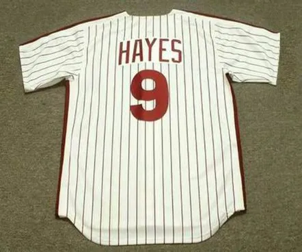 VON HAYES Philadelphia Phillies 1986 Home Majestic Throwback Baseball Jersey 