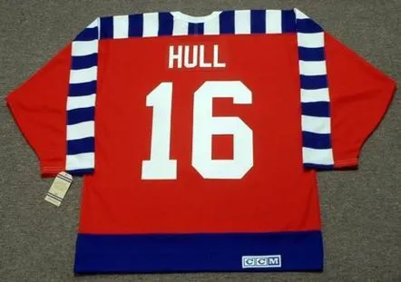 BRETT HULL 1992 Campbell “All Star” CCM Throwback NHL Hockey Jersey 