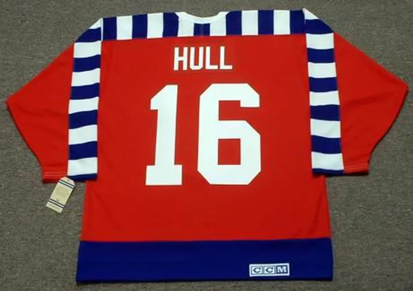 BRETT HULL 1992 Campbell “All Star” CCM Throwback NHL Hockey Jersey 