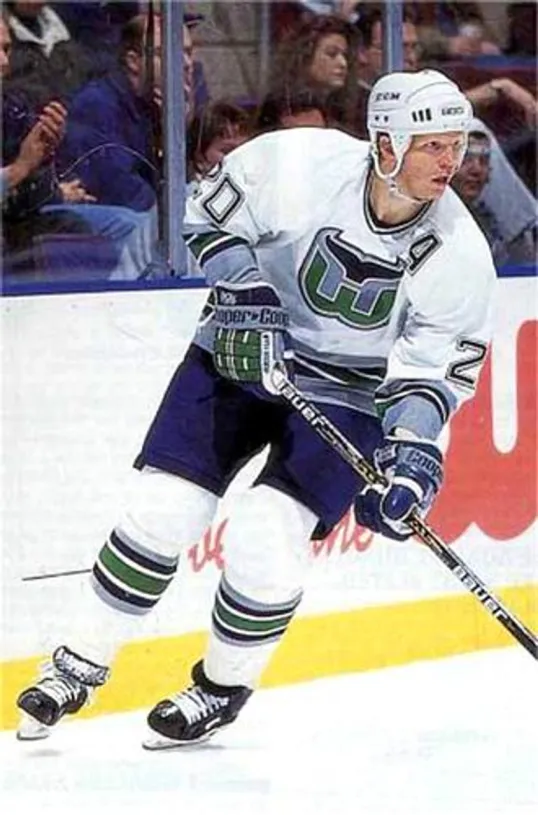 GLEN WESLEY Hartford Whalers 1995 Home CCM Vintage NHL Hockey Jersey 