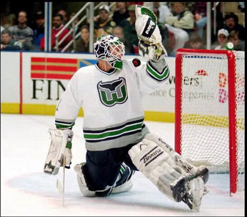 SEAN BURKE Hartford Whalers 1993 Home CCM Vintage NHL Hockey Jersey 